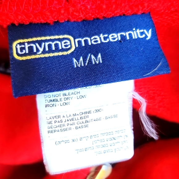 Thyme Maternity Women's Short Sleeve Hoodie Sweater Size M - Picture 11 of 13